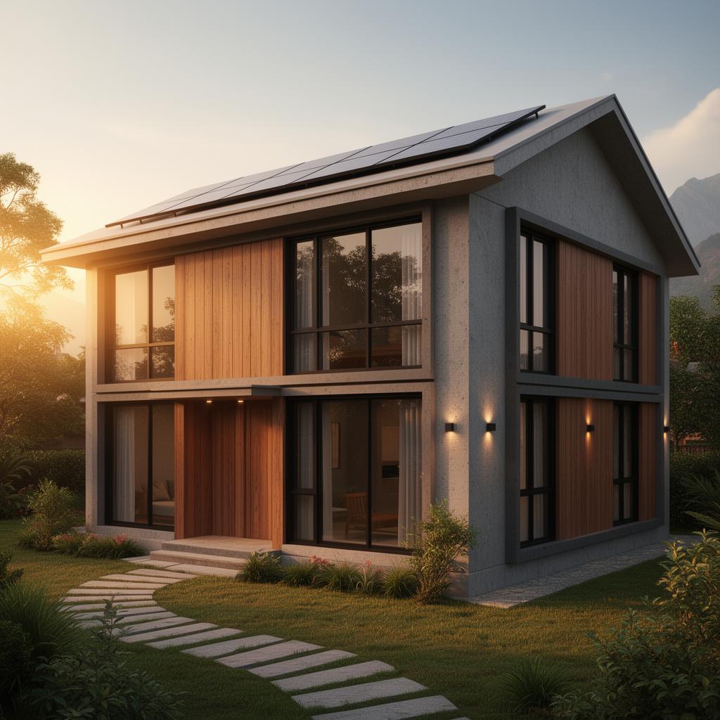 Architectural render of the Sunrise 2BHK — a 2-bedroom Karki model home
