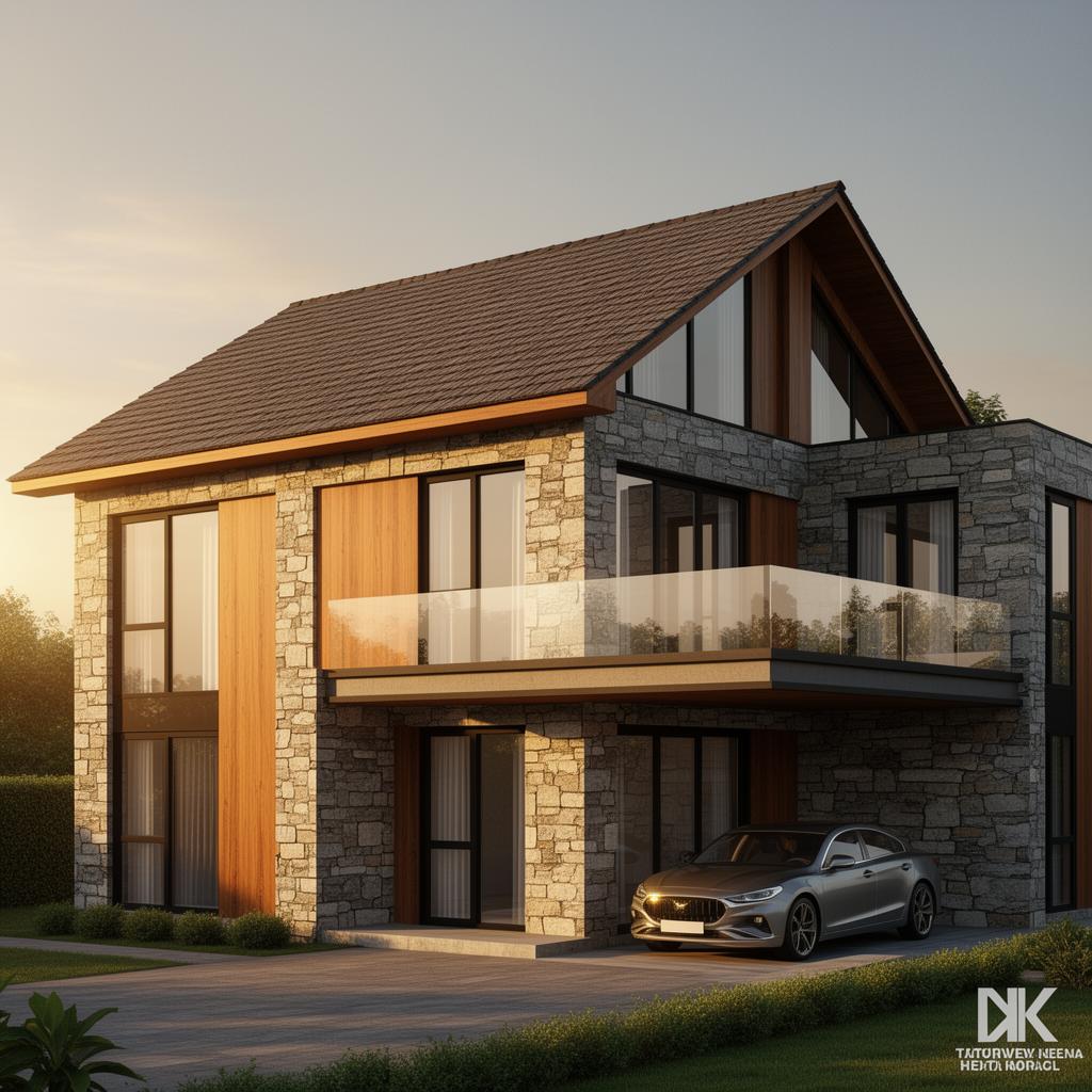 Architectural render of the Lakeside NRN Villa — a 5-bedroom Karki model home